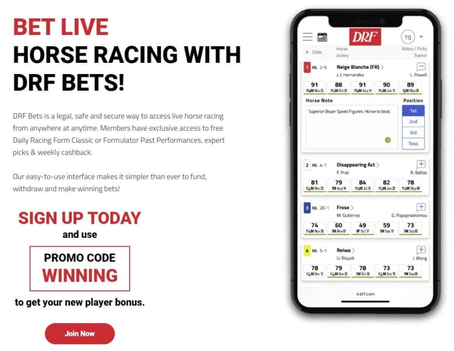 DRF Bets Promo Code STAKES (2026) — 100% Match Up to $200