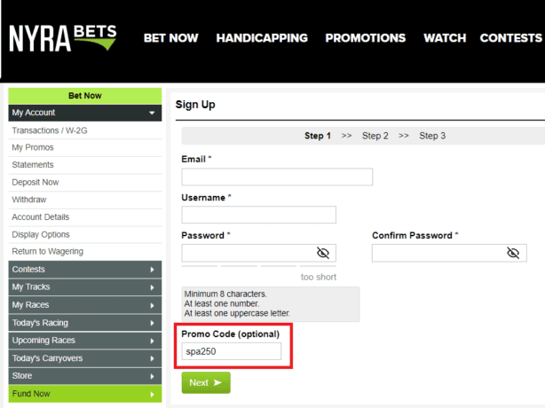 NYRA Bets Promo Code 2026 and New User Bonus - Horse.Bet