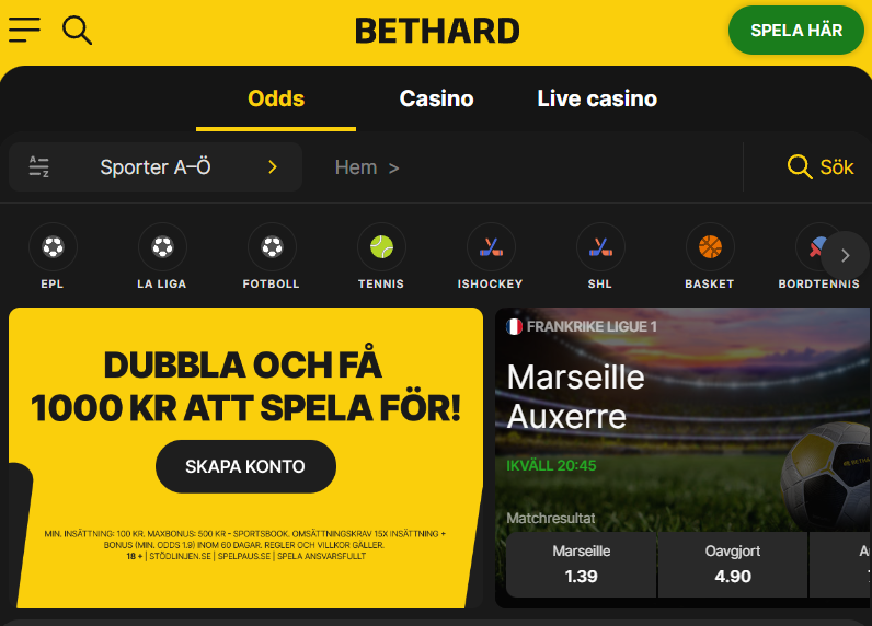 mobil bettingsidor Sverige - bethard