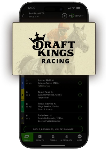 Draftkings Racing in the DraftKings App