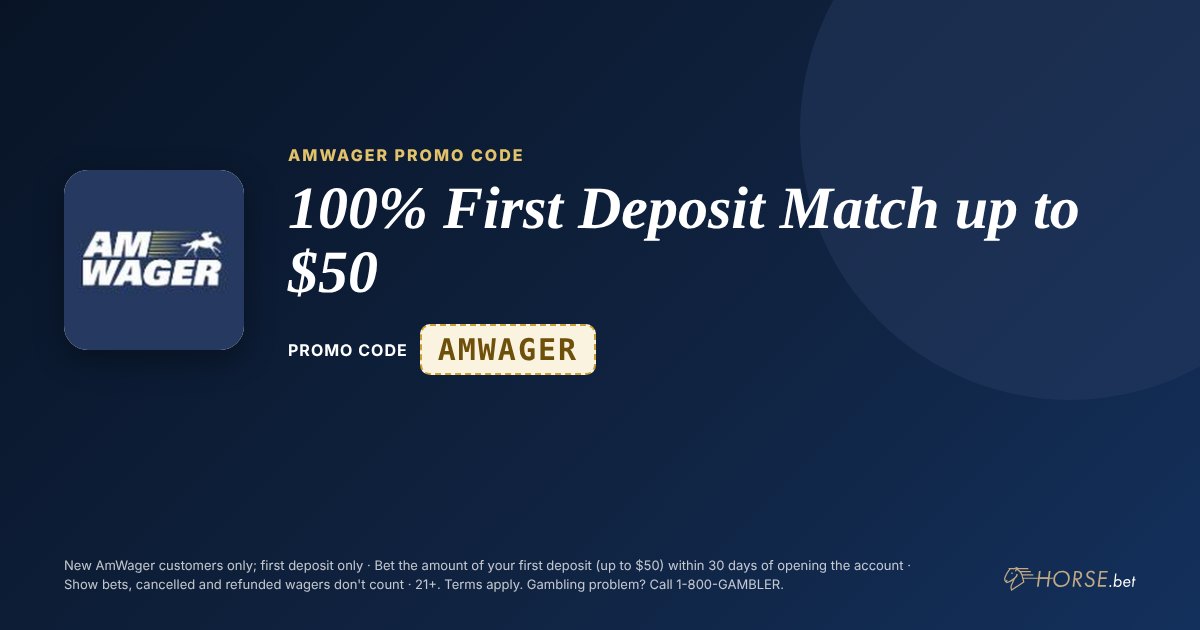 AmWager promo code AMWAGER: 100% First Deposit Match up to $50