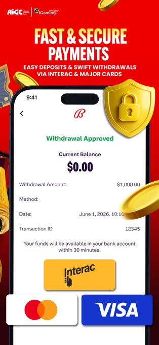 Bally Bet app – Interac and card withdrawals