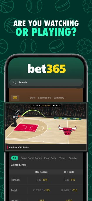 bet365 app – live streaming inside the match screen