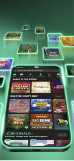 bet365 Casino welcome offer games: the casino lobby with games of the month and new releases