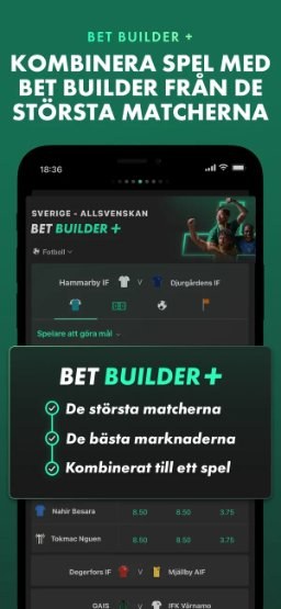 bet365-appen – Bet Builder+ på Allsvenskan