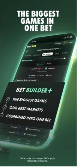 bet365 free bet uses: Bet Builder+ combining markets into one bet