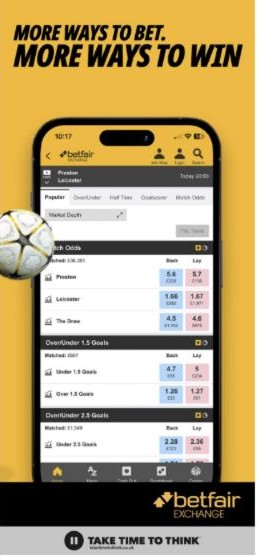 Back and lay odds on the Betfair Exchange, where the Betfair welcome offer applies