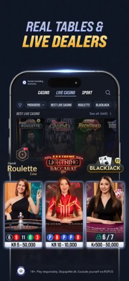 Betinia app – live casino med danske beløbsgrænser