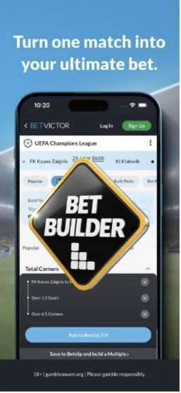 BetVictor free bet use: Bet Builder turns one match into a single bet