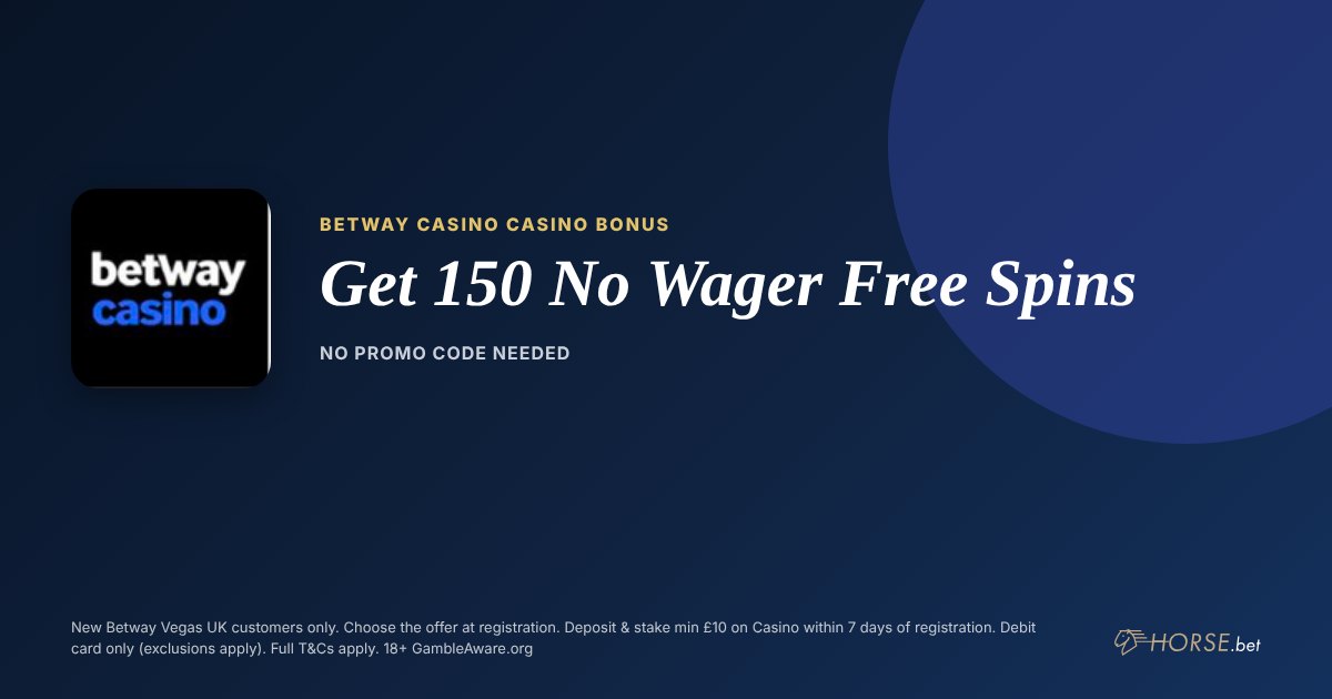 Betway Casino promo code and welcome offer: Get 150 No Wager Free Spins