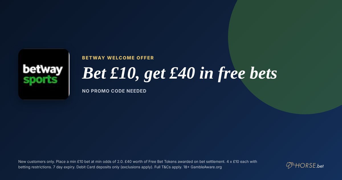 Betway promo code and welcome offer: Bet £10, get £40 in free bets