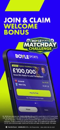 BoyleSports app – free-to-play Matchday Challenge