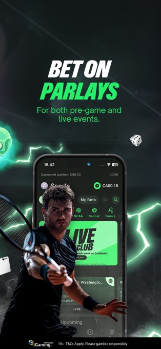ComeOn app – parlays pre-game and live