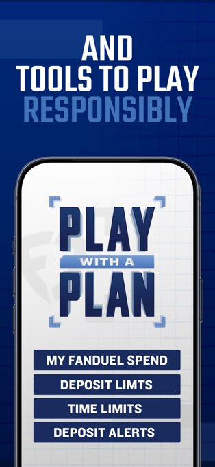 FanDuel app – deposit limits, time limits and alerts
