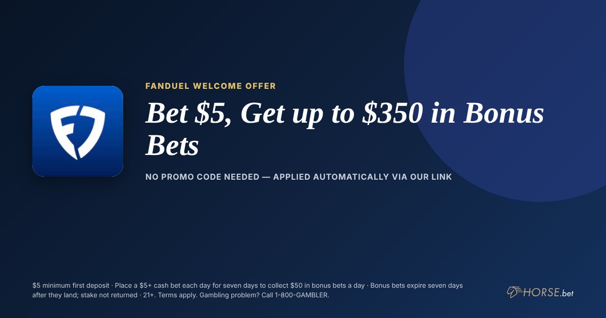 FanDuel promo code and welcome offer: Bet $5, Get up to $350 in Bonus Bets