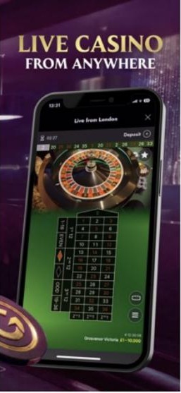 Grosvenor Casino welcome offer and live roulette streamed from a Grosvenor venue