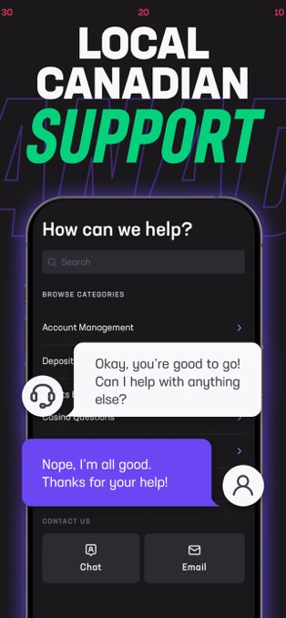 Hard Rock Bet app – in-app customer support