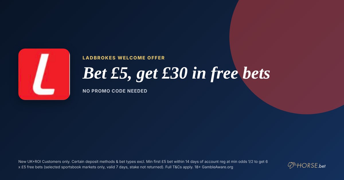 Ladbrokes promo code and welcome offer: Bet £5, get £30 in free bets