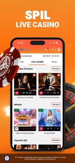 LeoVegas app – live casino og fanen Sport