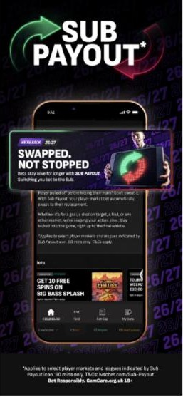 LiveScore Bet review: Sub Payout switches player-market bets to the substitute