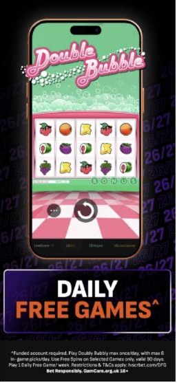 No LiveScore Bet promo code needed for the daily free games, such as Double Bubble, in the app