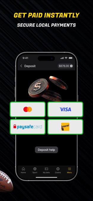PowerPlay app – deposit methods