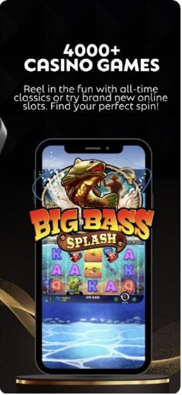 QuinnBet welcome offer is for sport; the app also carries 4,000+ casino games