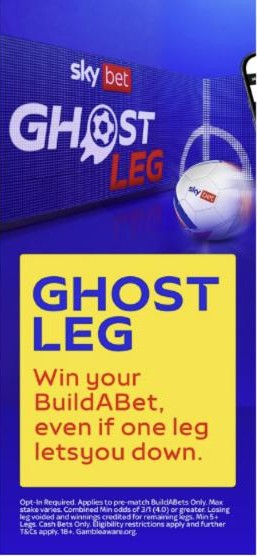 Sky Bet review: Ghost Leg, which lets a BuildABet win even if one leg lets you down