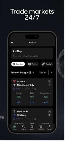 Smarkets welcome offer covers in-play exchange markets, traded 24/7