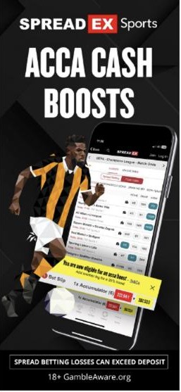 No Spreadex promo code needed: Acca Cash Boosts in the Spreadex app