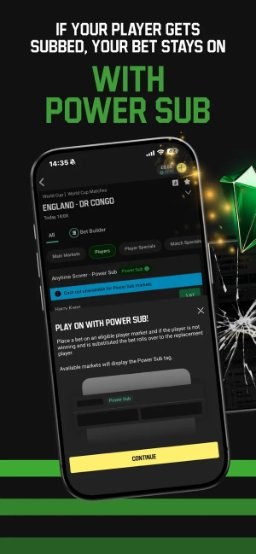 Unibet app – Power Sub på spillerspil