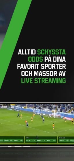 Unibet-appen – odds och livestreaming